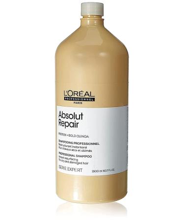 L'Or al Professionnel Repairing Shampoo for Strained and Dry Hair with Quinoa Series Expert Absolutely Repair Shampoo 1.5 L (1 Pack)