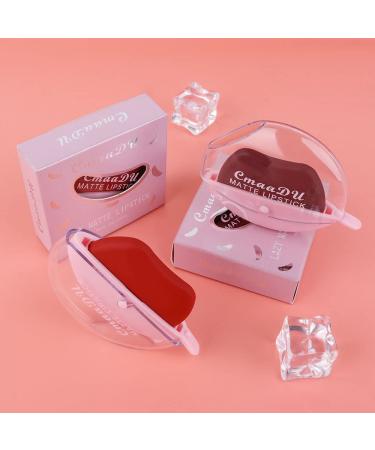 3Pcs Dark Ruby Deep Rose Red Matte Velvet Lazy Lipstick Set - Long Lasting Waterproof Smudge Proof Lip Stick Packs for Women - Buy Online on GoSupps.com