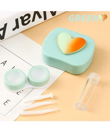 iGeyzoe Cute Love Contact Lens Case (Blue-Green) - Stylish & Functional International Shipping - Buy Online on GoSupps.com