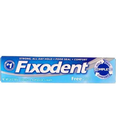 Fixodent Free Denture Adhesive Cream 2.40 oz - Pack of 5 - Buy Online on GoSupps.com