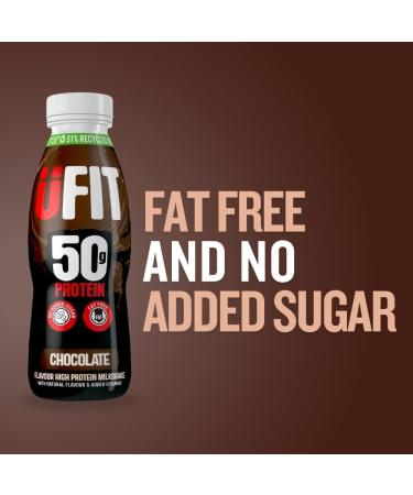 UFIT High Protein Milkshake Chocolate 8x500ml - Buy Online on GoSupps.com