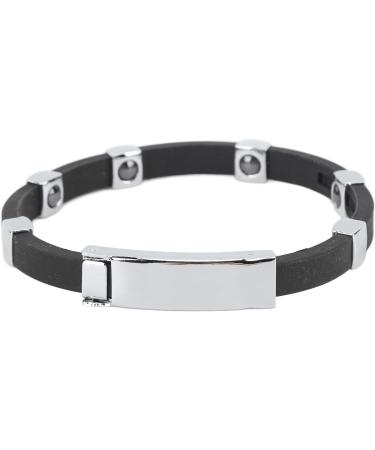 Power Ionics Adjustable Black Bracelet for Men & Women | Healing Pearl Bracelet for Balance Sleep & Relaxation | Soft Silicone Design - Buy Online on GoSupps.com