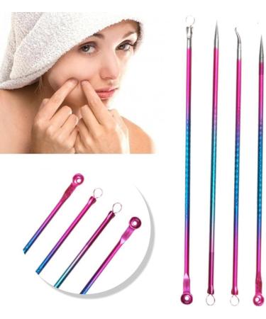 Blackhead Comedone Acne Pimple Blackhead Remover Tool Spoon for Face Skin Care Tool Needles Facial Pore Cleaner (B) - Buy Online on GoSupps.com