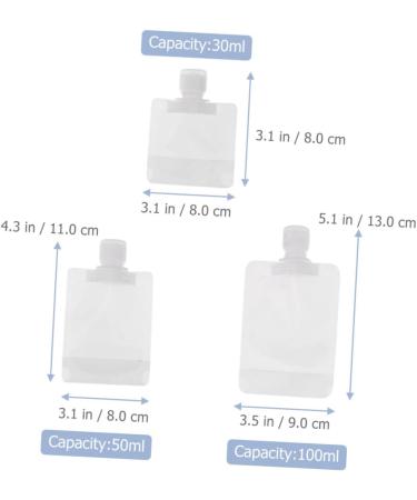 FOMIYES 5 Sets Flap Lotion Bag Shampoo Travel Container Spray Lotion Portable Spout Pouch Toiletry Lotion Pouch Dispenser Container Squeezable Bags Reusable Filling Bye Cream Clamshell - Buy Online on GoSupps.com