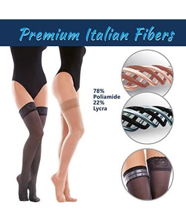 Medical Compression Stockings 16-18 mmHg - Unisex Medium Beige 1st Class - Superior Comfort & Support for International Shipping - Buy Online on GoSupps.com