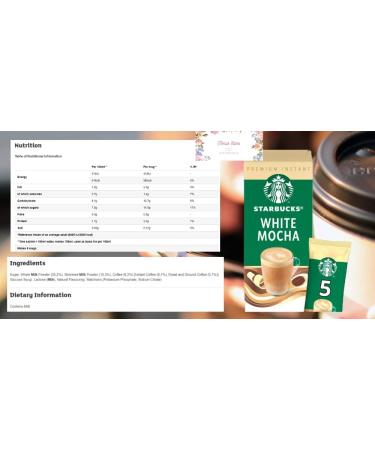 Starbucks Instant Coffee Gift Box- Compatible For Lovers Of Starbucks| Starbucks White Mocha Cinnamon Dolce Latte & Caramel Latte Flavour| Coffee Cup Sleeves Stirrers|Snacks & Pamper Guide - Buy Online on GoSupps.com