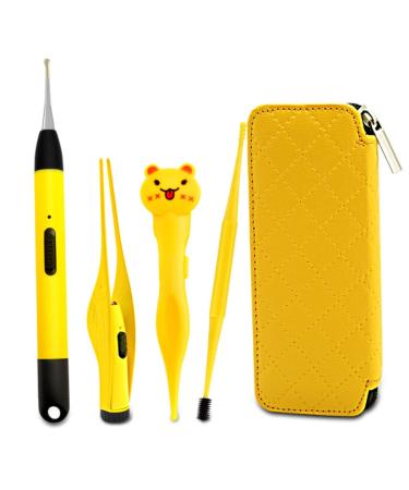 Nose Cleaning Tweezers Baby Nose Clips with Light Rechargeable Baby Nose Clips for Cleaning Ears Nose Navel Dirt and Mucus for Baby 4 Pieces Baby Grooming