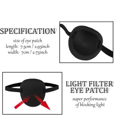 Adjustable Medical Eye Patch for Adults - Pirate Style for Lazy Eye, Amblyopia, Strabismus Treatment - Buy Online on GoSupps.com