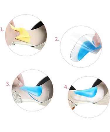 FRCOLOR Arch Support Pads - 4 Pairs Adhesive Cushions for Fallen Arches Gel Foot Insoles for Kids & High Heels - 9.7x5.8cm - Buy Online on GoSupps.com