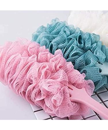 Veewon Long Handle Bath Brush Back Scrubber Shower Body Sponge - Beige - Buy Online on GoSupps.com