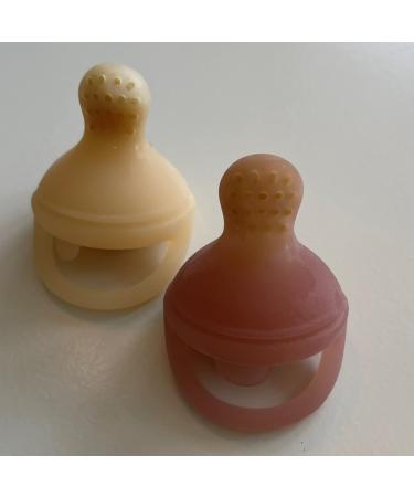 Ali+Oli Food & Fruit Feeder Pacifier Set (Snow & Blush) - BPA-Free Silicone Teether for Babies - Buy Online on GoSupps.com