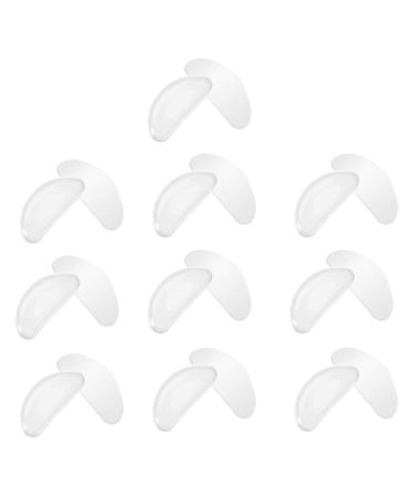 Movkzacv nasal cushion for glasses thin D-shape soft silicone unisex self-adhesive non-slip for glasses repair set (size: 0.2 x 0.7 x 0.1 cm)