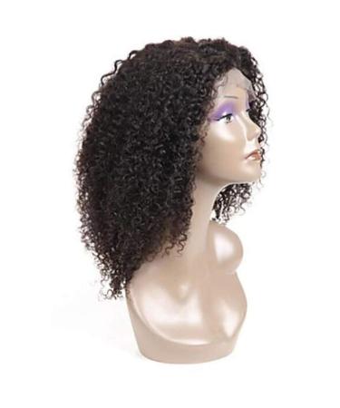 Lace Front Wig - 16 Real Human Hair Brazilian Black Curly Wig 150% Density High-Temperature Resistant for Women - Buy Online on GoSupps.com