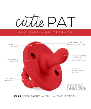 Ryan & Rose Cutie PAT Pacifier Teether - Flat Red - Buy Online on GoSupps.com