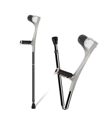 Folding Adult Elbow Forearm Crutches Collapsible Medical Arm Cuff Crutch Walker with Height Adjustable Portable Lightweight Aluminum Alloy Warm Life