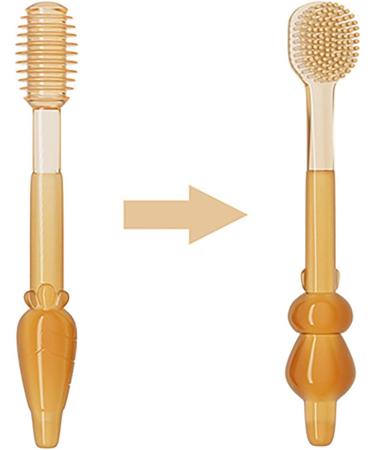 Baby Training Toothbrush Soft Silicone Brush Head Toothbrush for Infants Toddler Toothbrush Silicone Tongue Brush Dental Care for 0-18 Months Baby Xiaoyaoyou - Buy Online on GoSupps.com