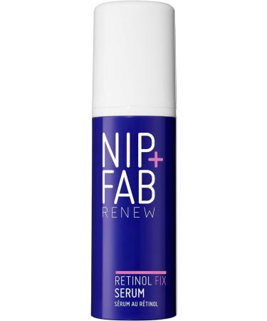 Nip+Fab RETINOL FIX SERUM 3% - High-Performance Time-Release Serum with Encapsulated Pure Retinol Bakuchiol and Peptide Complex to Target Fine Lines Wrinkles and Skin Tone 50ml