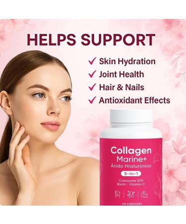 Nitidissima Nutribrain Hydrolyzed Marine Collagen + Hyaluronic Acid Formula 5-in-1 Beauty & Wellness Blend with CoQ10 Biotin & Vitamin C Vegan Friendly Non-GMO 150 Capsules - Buy Online on GoSupps.com