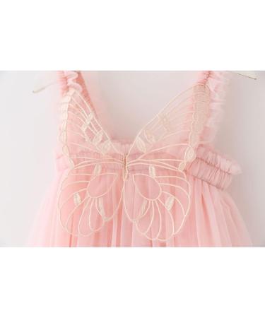 PythJooh Baby Girl Butterfly Wings Tulle Dress - Sleeveless Princess Tutu Dress for Toddler Girls 3-4 Years, Pink - Buy Online on GoSupps.com