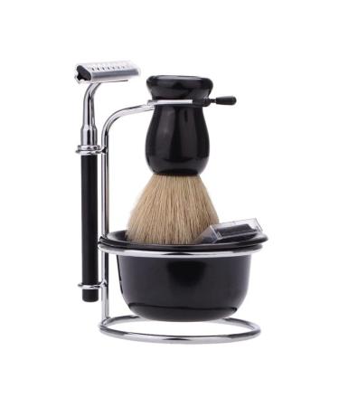 Crody simplicity men's rasier brushes professional beard set shell stand razor brush holder mustache-shaving-facing-cleaning tool 9.7x14.5cm silver