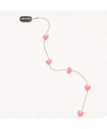Handmade Streamline Hair Extensions Set with Love Heart Bead - Set of 3 Hair Clip Pins for Women - Buy Online on GoSupps.com