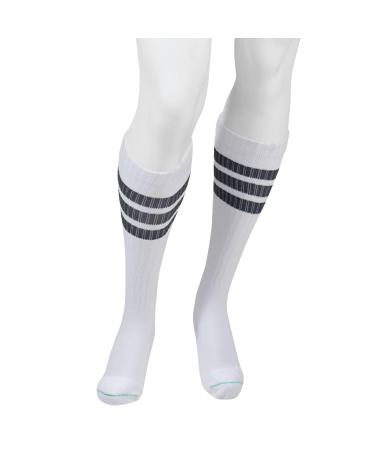 Juzo 20-30 mmHg Power Comfort Knee High Closed Toe Retro White 2XL Tall