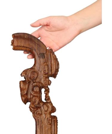 WoodeWalking Sticks Walking Stick Classical Hand- carved Solid Wood Plant Crutches/Walking Sticks Elderly Gifts Mobility Aid for Elderly Se Run forward - Buy Online on GoSupps.com