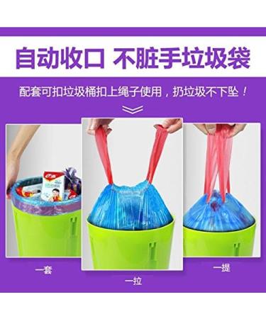 Auto Close Garbage Bag Thickened Leak Proof Disposable Plastic Bag Household Kitchen Garbage Cleaning Bag Storage Bag (Color : Black Size : 18pcs) 18pcs Black - Buy Online on GoSupps.com