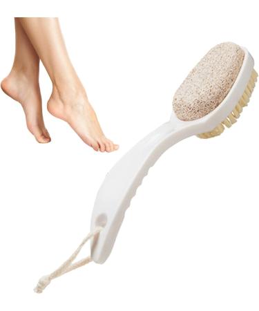 Generic Foot Scrubber Brush - 2 in 1 Multifunctional Foot Scrubber Foot Care Tools Comfortable Anti-Slip Bathroom Accessories Gentle Callus Remover for Feet Pumice Stone for Feet White - Buy Online on GoSupps.com