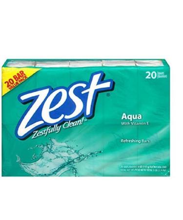 :Zest Bar Soap Aqua 4oz Bar Soaps - 20 Bar
