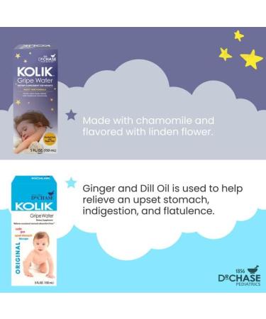 Dr. Chase Kolik Gripe Water Bundle - Nighttime & All-Day Baby Colic Relief - 2-Pack for Gas, Cramps & Hiccups - Infant Must-Have - Buy Online on GoSupps.com