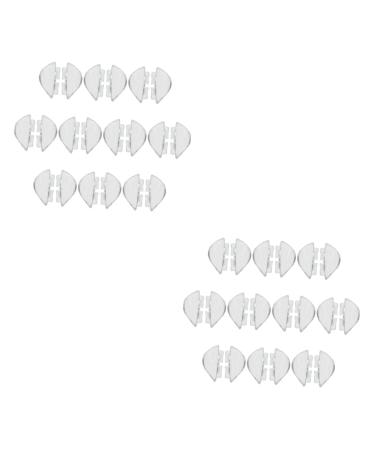 Lurrose 20 pairs of glasses nasal pads glasses rose supports smooth glasses pads slide-resistant glasses pads replaceable nose pads peel gel component transparentx2stk 1.8x1cmx2pcs