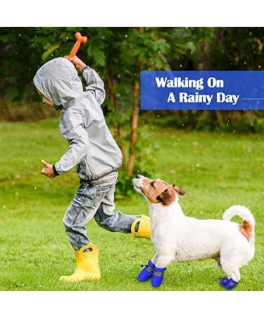 Waterproof Adjustable Dog Shoes | Anti-Slip Paw Protector Booties | Soft Soled Dog Sock Shoes (M 1.48 x 1.3in) - Buy Online on GoSupps.com