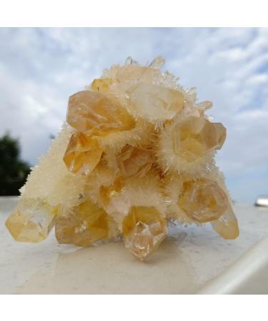 Natural Crystal Rough 300-400g Natural Yellow Crystal Cluster Crystal Rough Citrine Quartz Cluster Stone Mineral Specimen - Buy Online on GoSupps.com