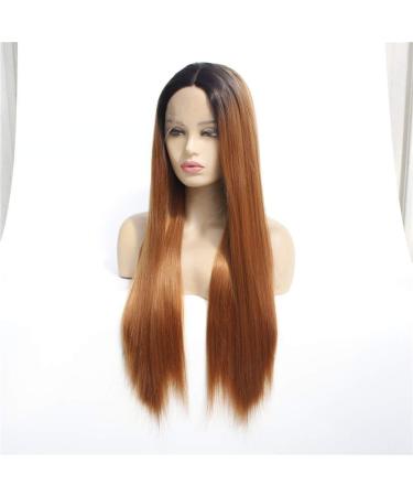 Shop Women's Gradient Long Straight Lace Front Wig | Adjustable Chemical Fiber Hairpiece - Buy Online on GoSupps.com