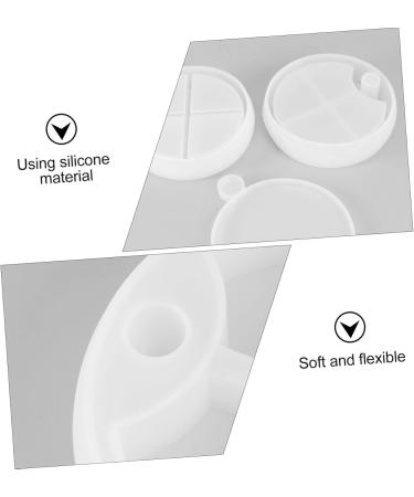 6pcs Box Storage Box Mold Silicone Molds Resin Earring Mold Silicone Diy Mould To Rotate Multi-layer White 10.8X10.8CM - Buy Online on GoSupps.com