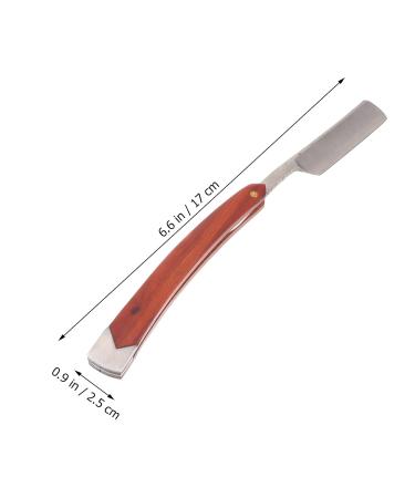 Lurrose Carbon Steel Straight Razor Kit | Professional Men's Straight Edge Barber Razor with Vintage Wood Handle for Precision Shaving - Buy Online on GoSupps.com