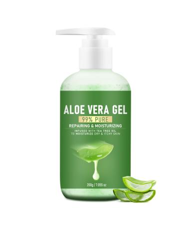 99% Pure Aloe Vera Gel for Face & Body Aloe Vera Gel Body Moisturizer Cream Deeply Hydrates and Moisturizes Dry Skin and Soothes Sunburns Suitable for All Skin Types 7.055Fl Oz