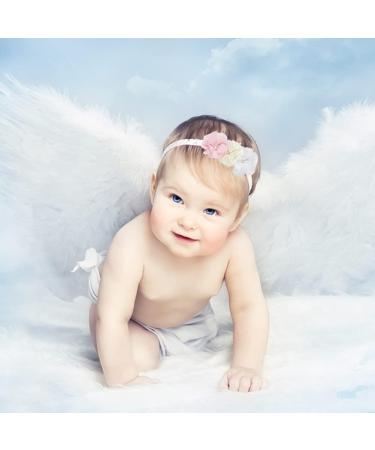 White Angel Feather Wing & Bunny Outfit Baby Photo Prop | Newborn Photography Headband | Unisex 0-12 Months - Buy Online on GoSupps.com