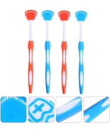 4-Pack Silicone Tongue Cleaning Brushes & Metal Tongue Scraper for Adults - Effective Oral Hygiene Tools - Buy Online on GoSupps.com