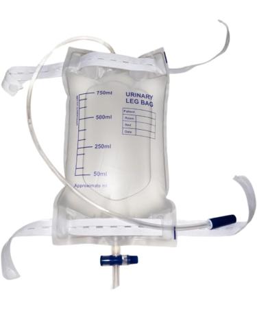 Buy Urinary Leg Bag 750ml - 7 Tube Anti-Reflux Cloth Straps Easy-Tap - 5 PCS | International Shipping - Buy Online on GoSupps.com