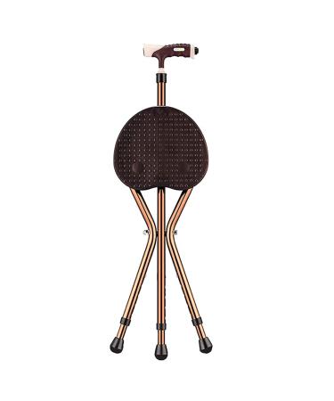 Elderly Crutches Foldable Aluminum Canes with Seat Retractable Height Adjustable Walking Sticks Can Load 200Kg