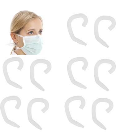 Ear Protector Hook Flexible Comfortable Ear Hook Washable Easy To Wear Silicone 10 Pcs for Kids(Transparent White) - Buy Online on GoSupps.com