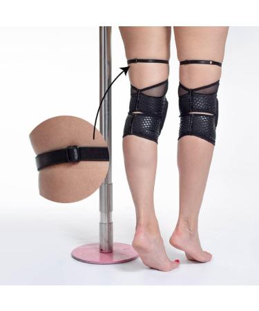 Queen Wear Black Fire Grip Pole Dance Knee Pads - Ideal Protection for Women in Ballet, Modern Dance, and Indoor Sports - Size Small - Buy Online on GoSupps.com