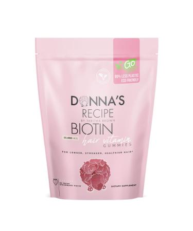 Donna's Recipe by Tabitha Brown Vegan Strawberry BIOTIN Hair Vitamins Gummies