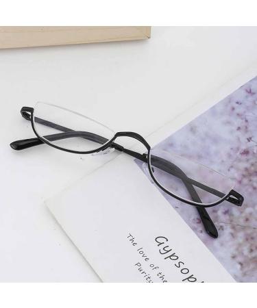 BILIZA Half Frame Metal Reading Glasses for Men & Women - Blue Light Blocking 1.5X Gray Computer Readers - Buy Online on GoSupps.com