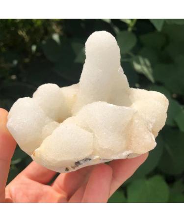 Room Decoration 1pc Natural raw White Crystal Flower Cluster Specimen Snow Crystal Cluster Rough Fish Eye Stone for Decoration Stones 200-300g