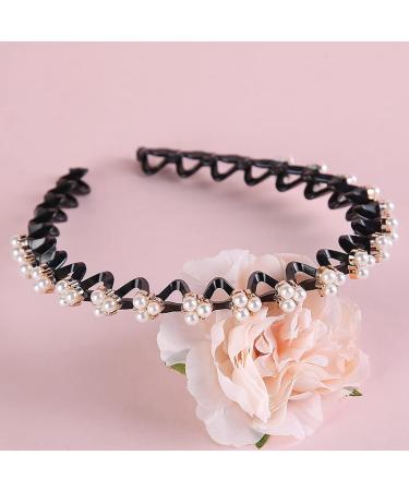 LadayPoa Pearl Floral Hairbands 4pcs - Vintage Flower Beaded Hair Accessories for Women and Girls - Buy Online on GoSupps.com