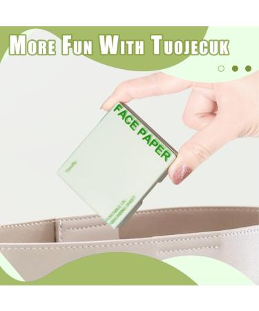 CPJJ 200 Oil Absorbing Sheets for Face Blotting Paper for Oily Skin oil blotting sheets for face face blotting paper Natural Blotting Paper Made from Green Tea Extracts+Compact Mirror+Powder Puff - Buy Online on GoSupps.com