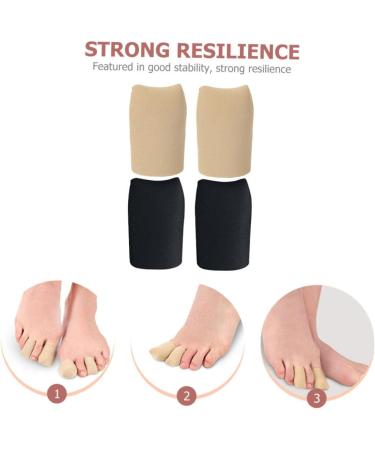 Silicone Toe Sleeves 2 Pairs - Pinky Toe Guards for Sneaker Toe Protection - Buy Online on GoSupps.com